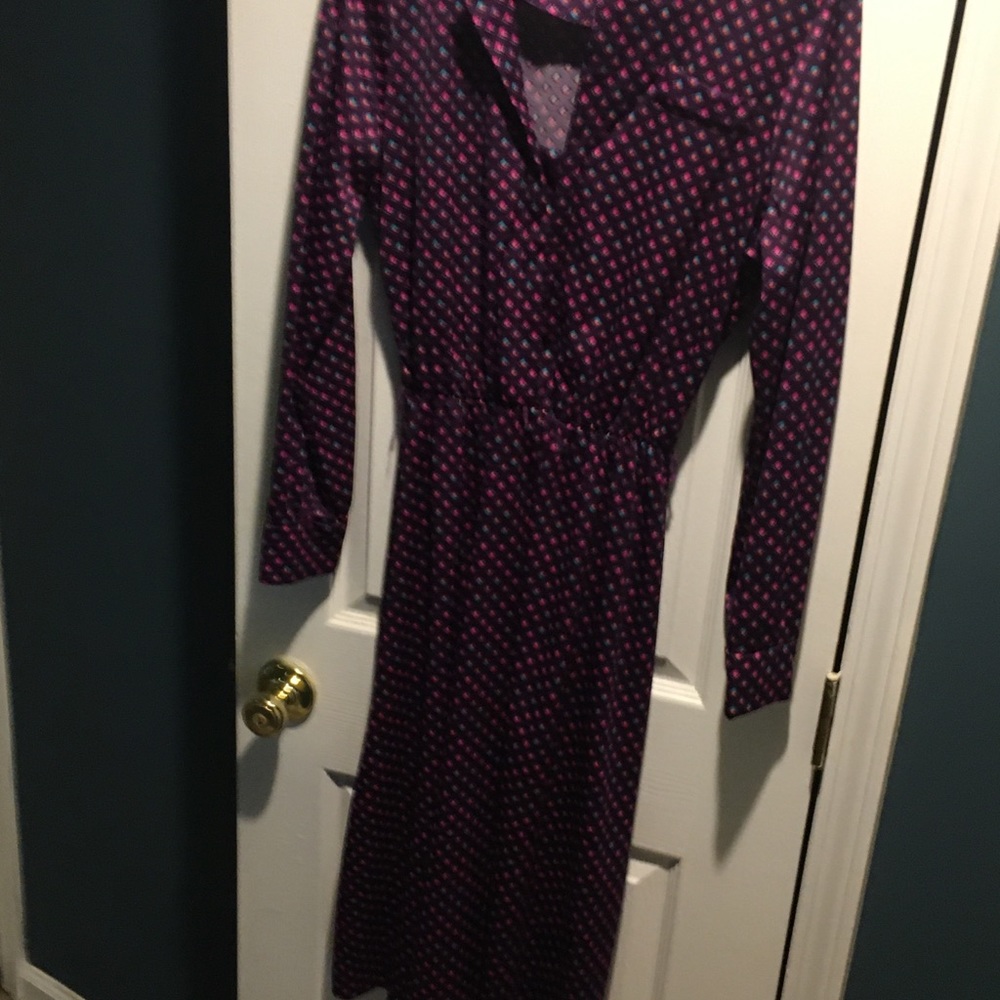 Retro long sleeve dress